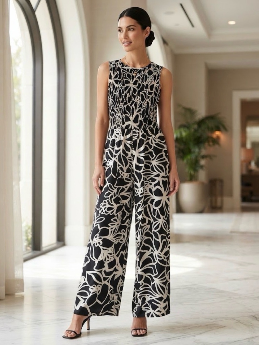 NWOT Calvin Klein Sleeveless Wide-Leg Palazzo Jumpsuit | Size 6